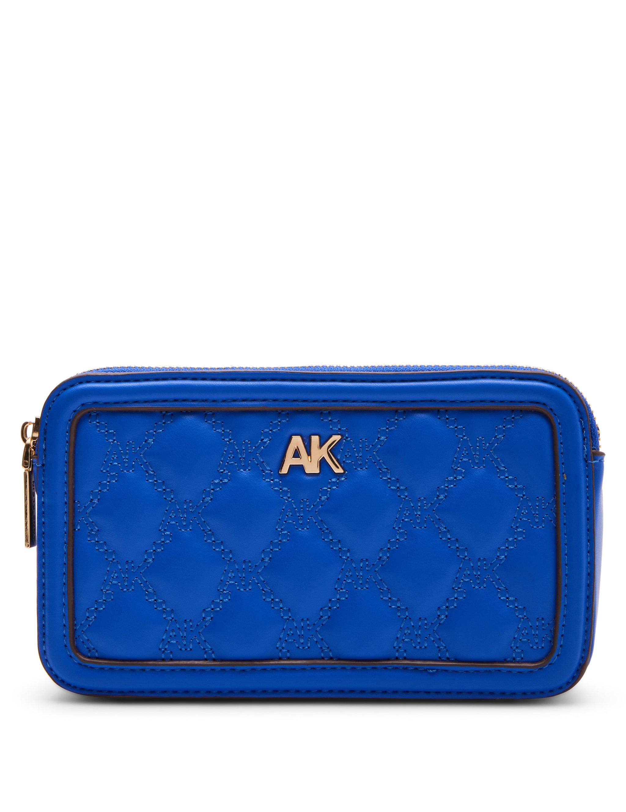 Zipper Wallet, Cobalt + Black