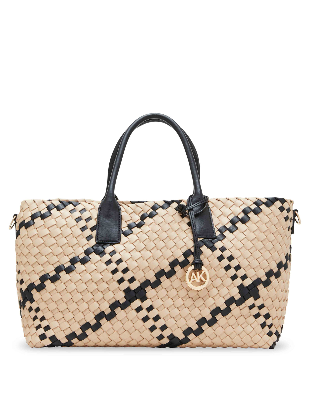 Anne Klein  Large Woven Tote with Detachable Pouch