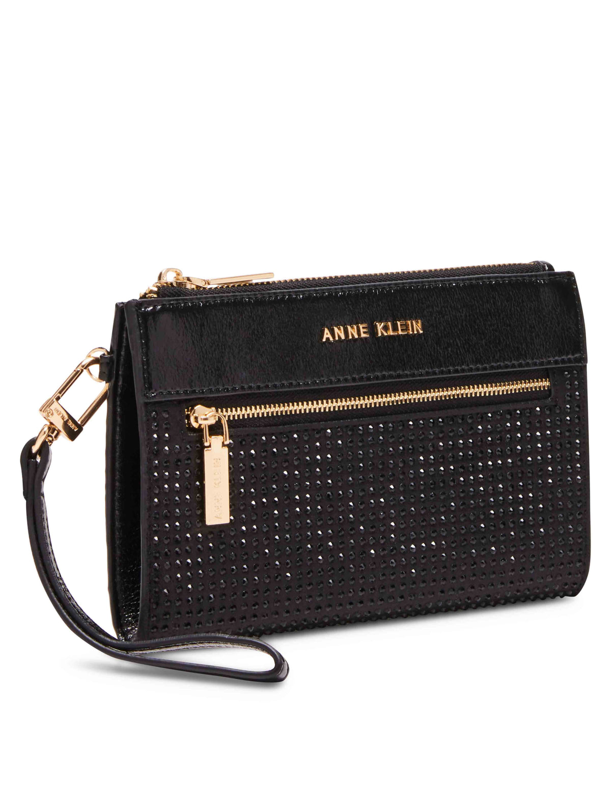 Anne Klein  2 Piece Gift Set With Rhinestone Zip Clutch And Card Case