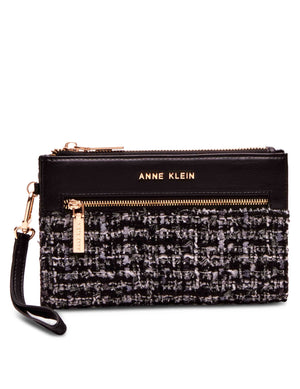 Anne Klein  2 Piece Gift Set With Tweed Zip Clutch And Card Case