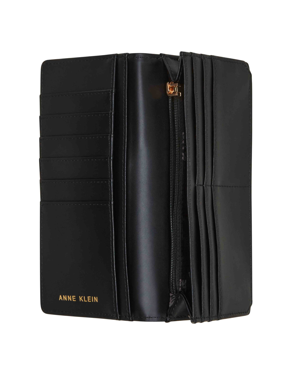 Anne Klein  2 Piece Gift Set With Sculpted Buckle Wallet And Removeable Card Organizer