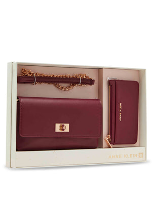 Anne Klein  3 Piece Gift Set With Turn Lock Clutch