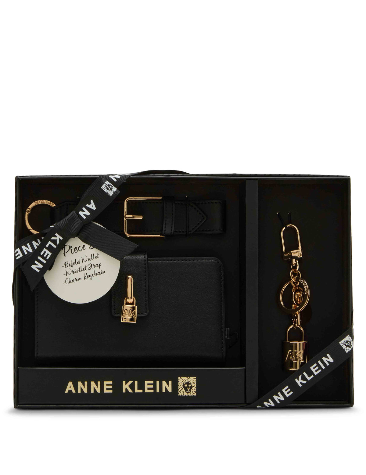 Anne Klein 2 Piece Gift Set with Lock Wristlet and AK Bag Charm