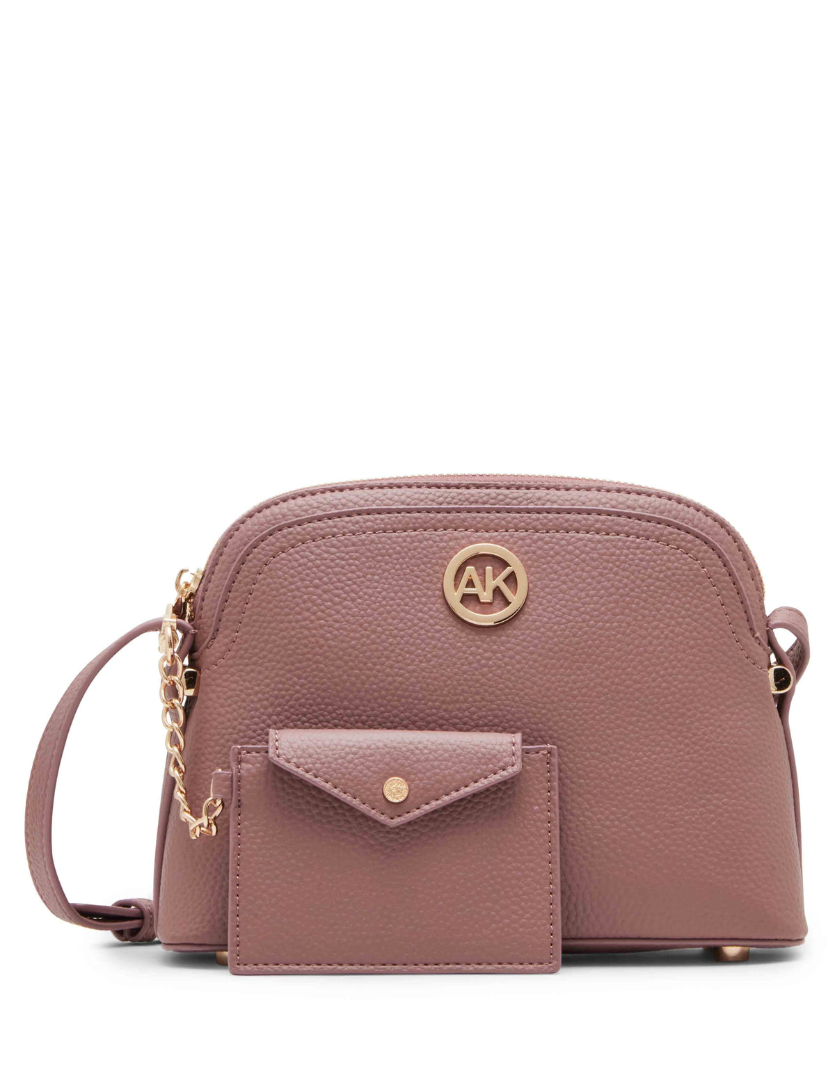 Anne Klein Mauve mist Dome Crossbody With Detachable Card Case