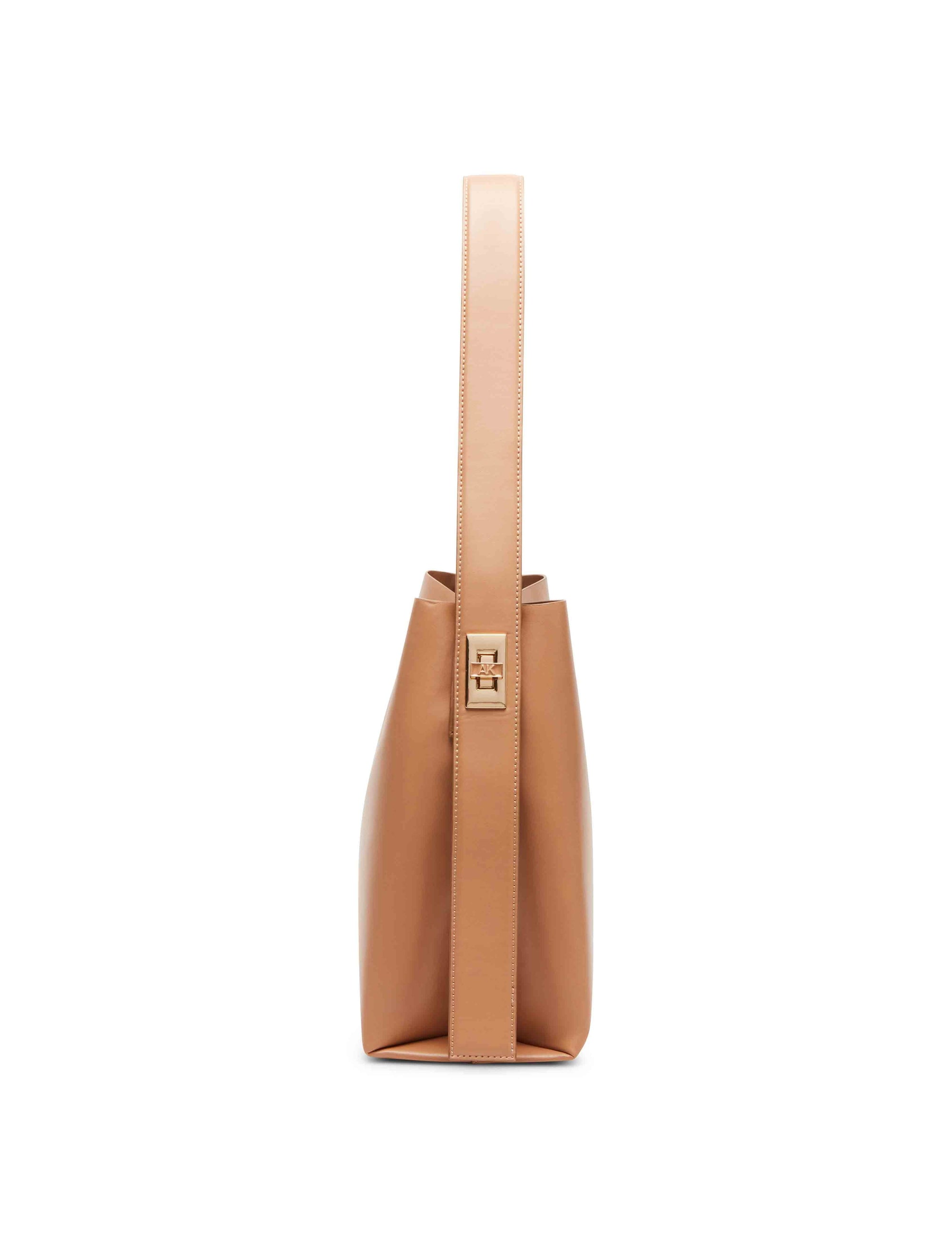 Anne Klein Large bucket hobo with AK enamel turn lock | Anne Klein