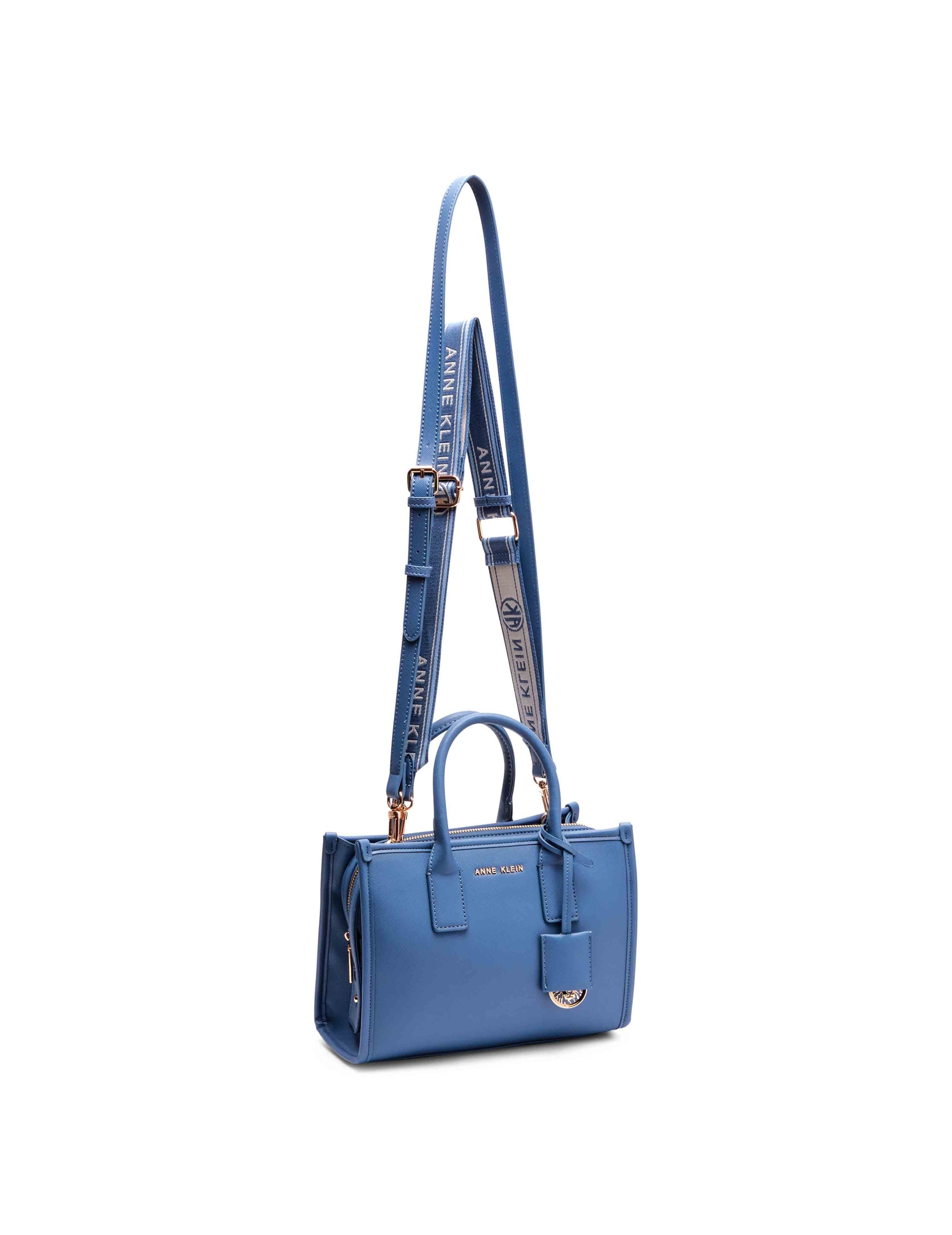 Anne Klein Blue Faux Croc Handbag | eBay