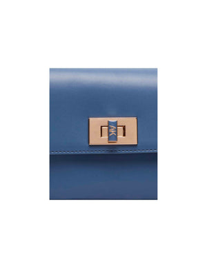 Anne Klein  Mini Flap Shoulder Bag With Enamel Turn Lock