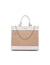 Anne Klein Natural/Anne White Large Caining Tote With Chain Swag