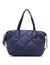 Anne Klein Midnight/Midnight Glacial Blue Hangoff Mini Quilted Nylon Satchel With Logo Web Strap