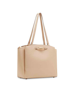 Anne Klein  Triple Compartment Tote With Twisted Hardware Detailing