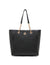 Anne Klein Black Medium Ruched Tote With Chain Straps