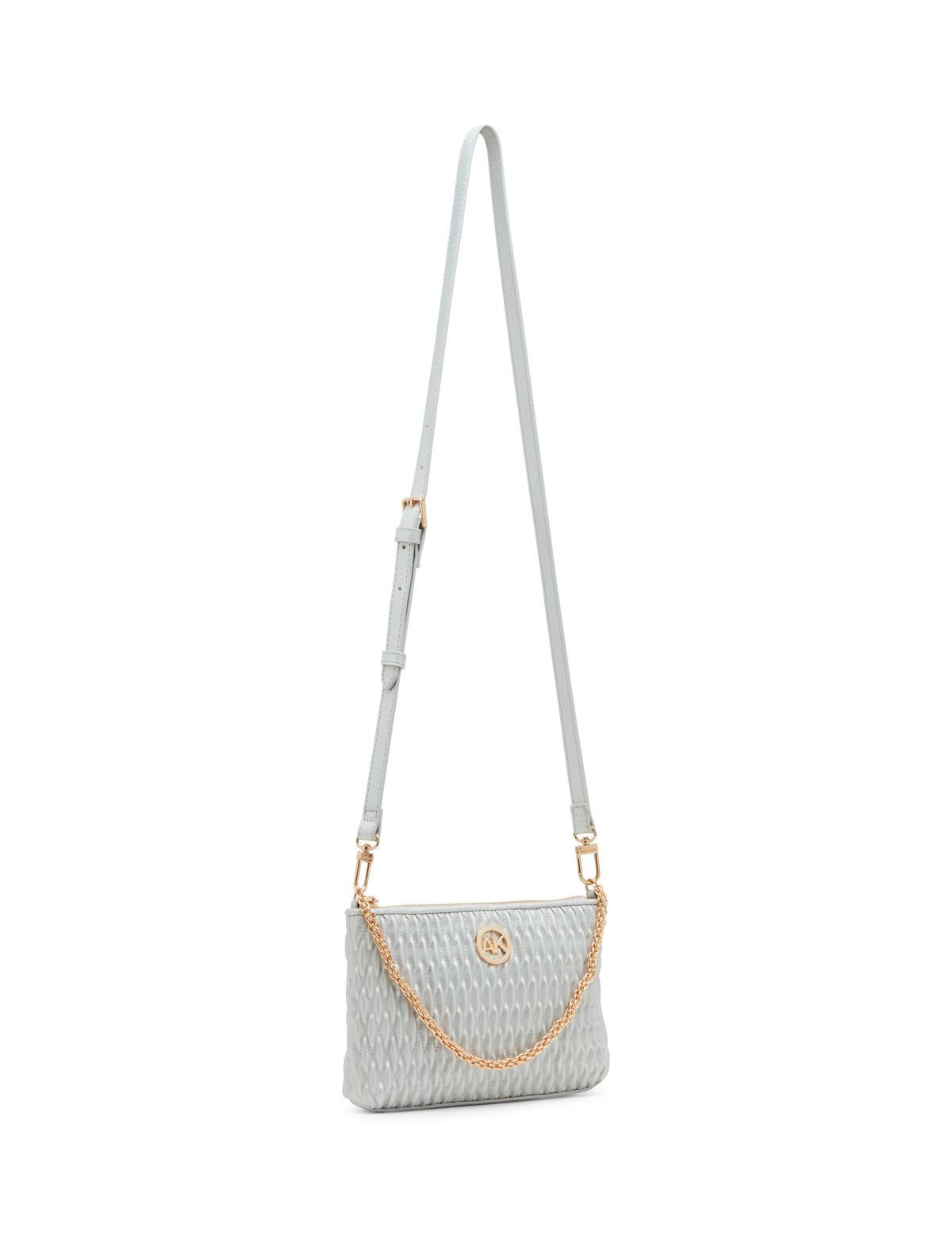 Anne Klein Ruched Crossbody With Chain Swag