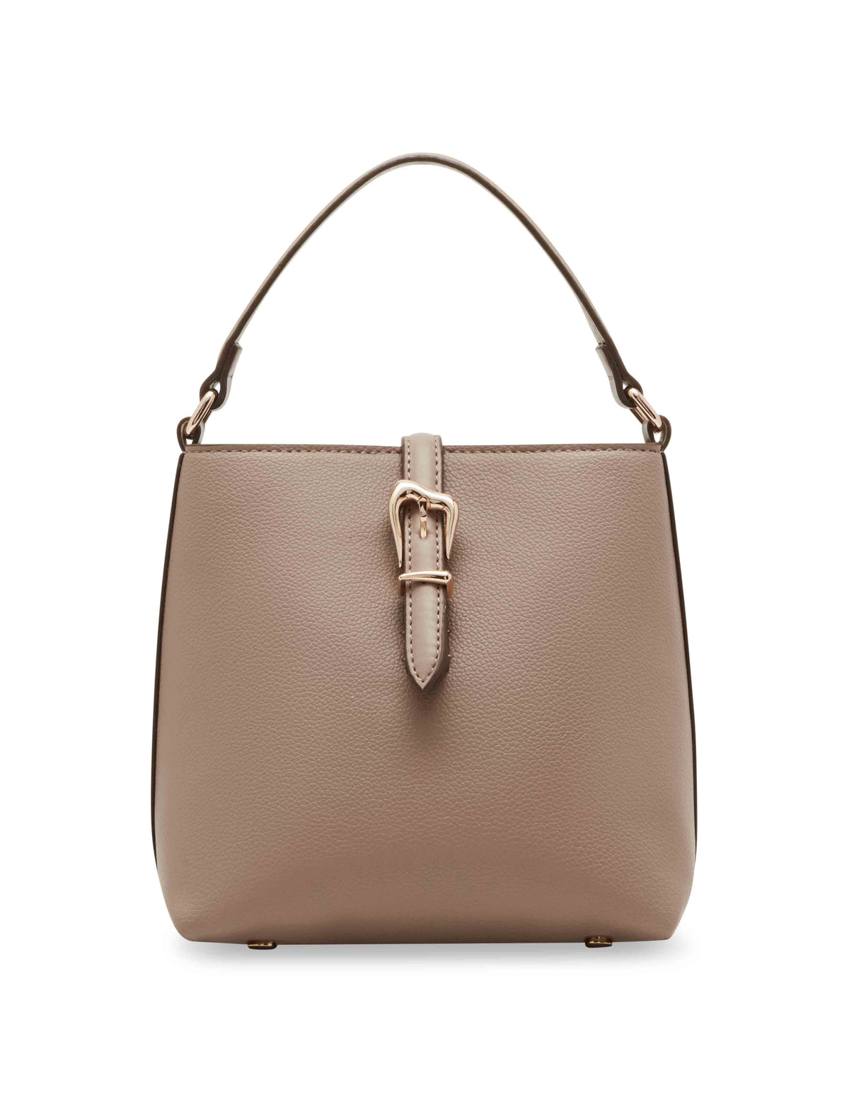 Anne Klein Truffle Sculpted Buckle Bucket Bag