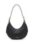 Anne Klein Black Sculpted Buckle Crescent Shoulder Bag