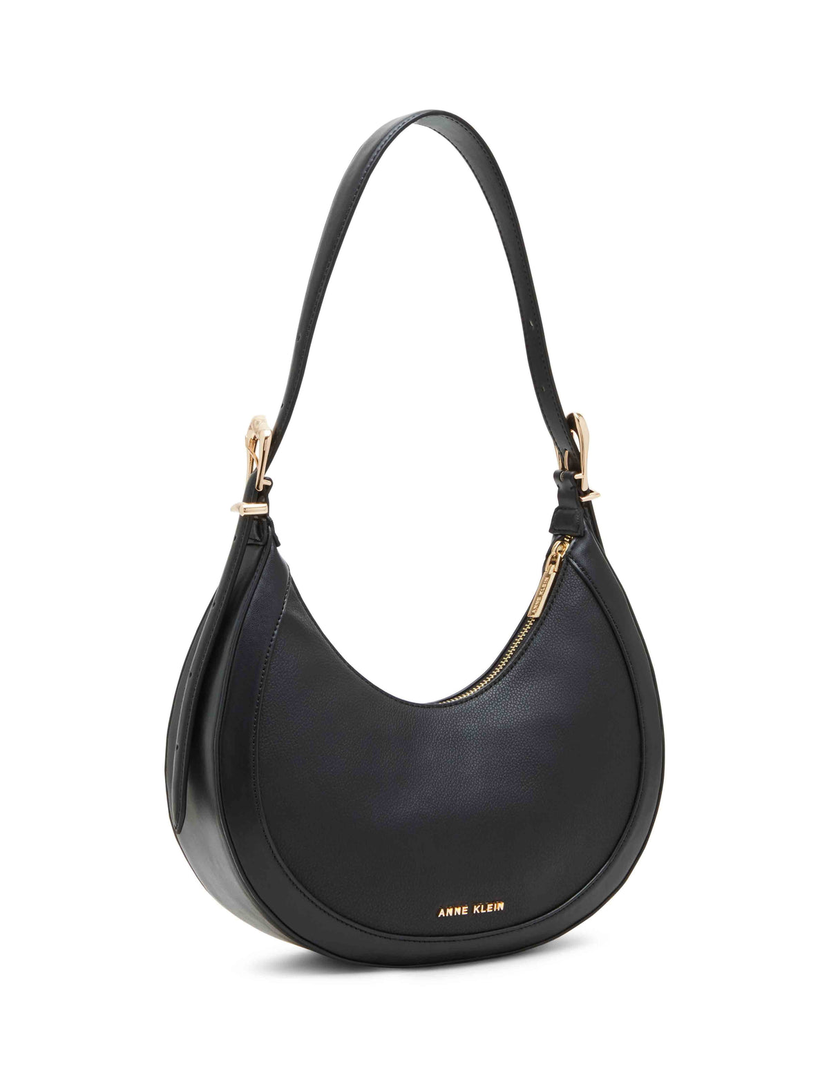 Anne Klein  Sculpted Buckle Crescent Shoulder Bag