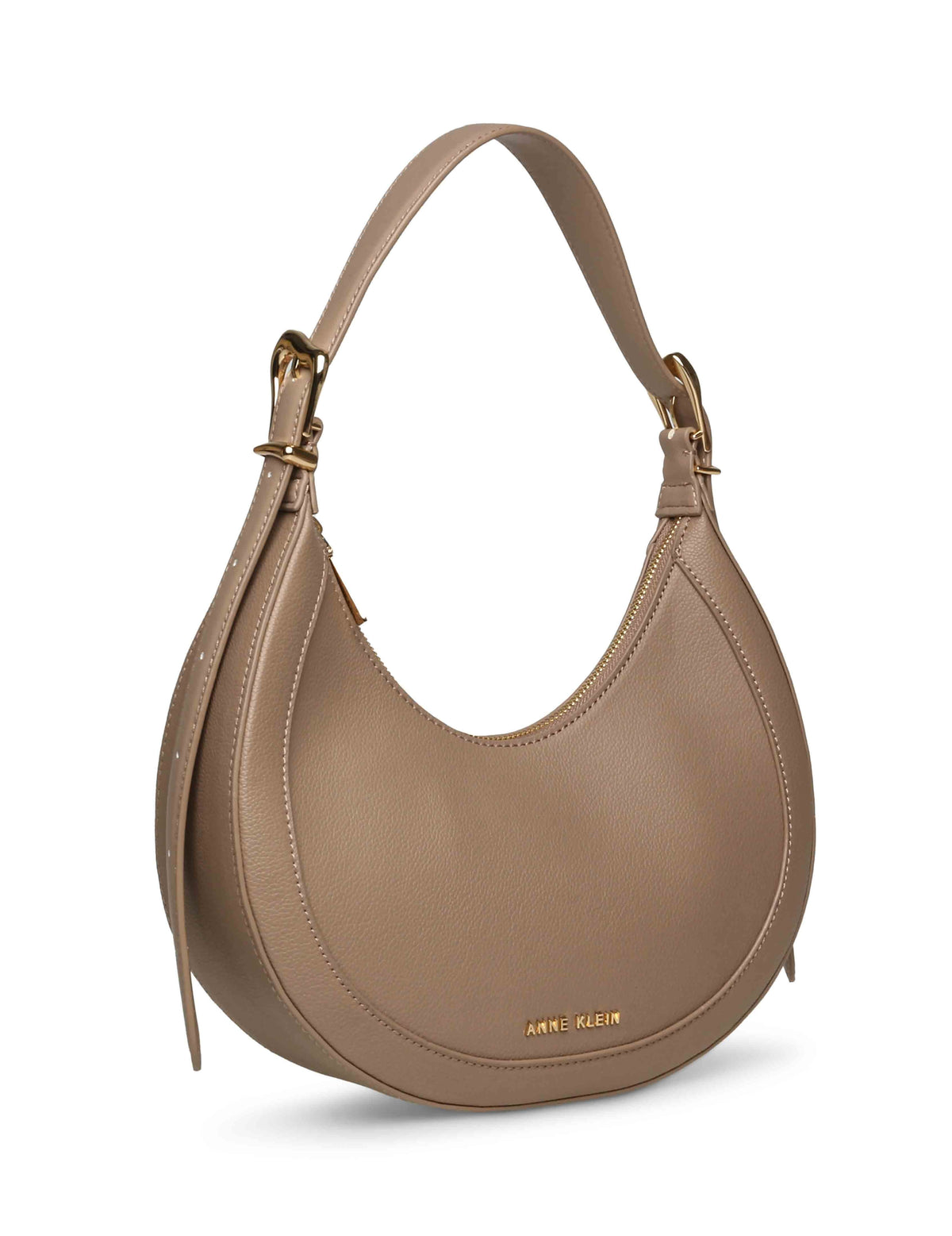 Anne Klein  Sculpted Buckle Crescent Shoulder Bag