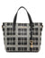 Anne Klein Black multi Bonded Mini Plaid Tote