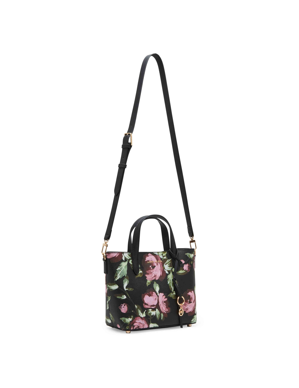 Anne Klein  Bonded Mini Dark Floral Tote