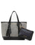 Anne Klein  Mini Tote In Micro Houndstooth W/ Detachable Pouch