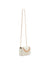 Anne Klein Anne White Ruched Flap Crossbody With Oversized Chain Swag