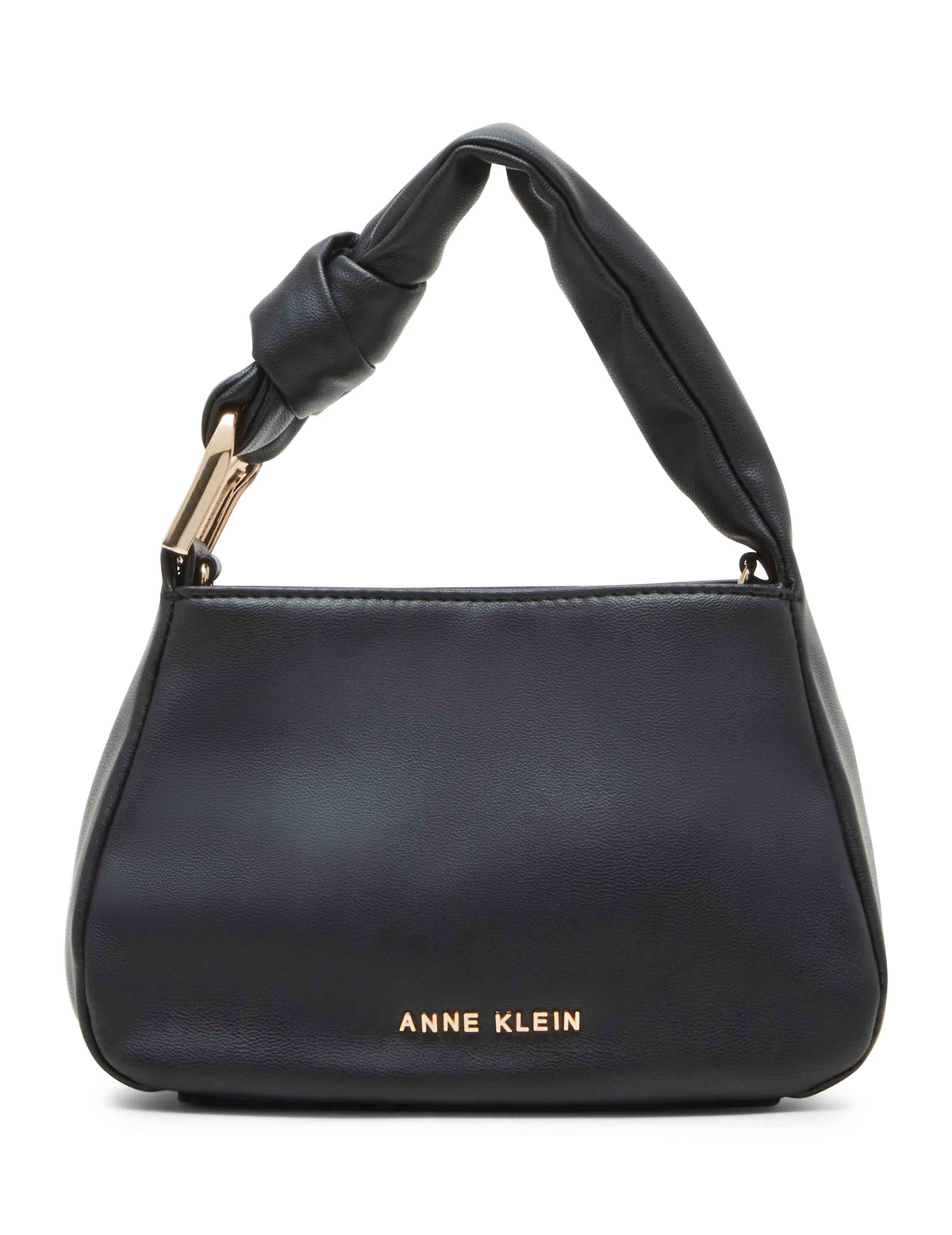 Anne Klein Black Mini Soft Knot Crossbody