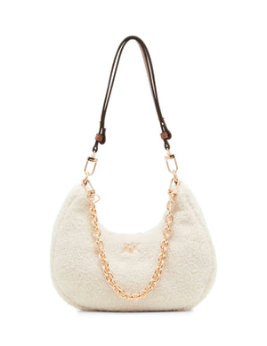 All Over Sherpa Crescent Shoulder Bag Anne Klein