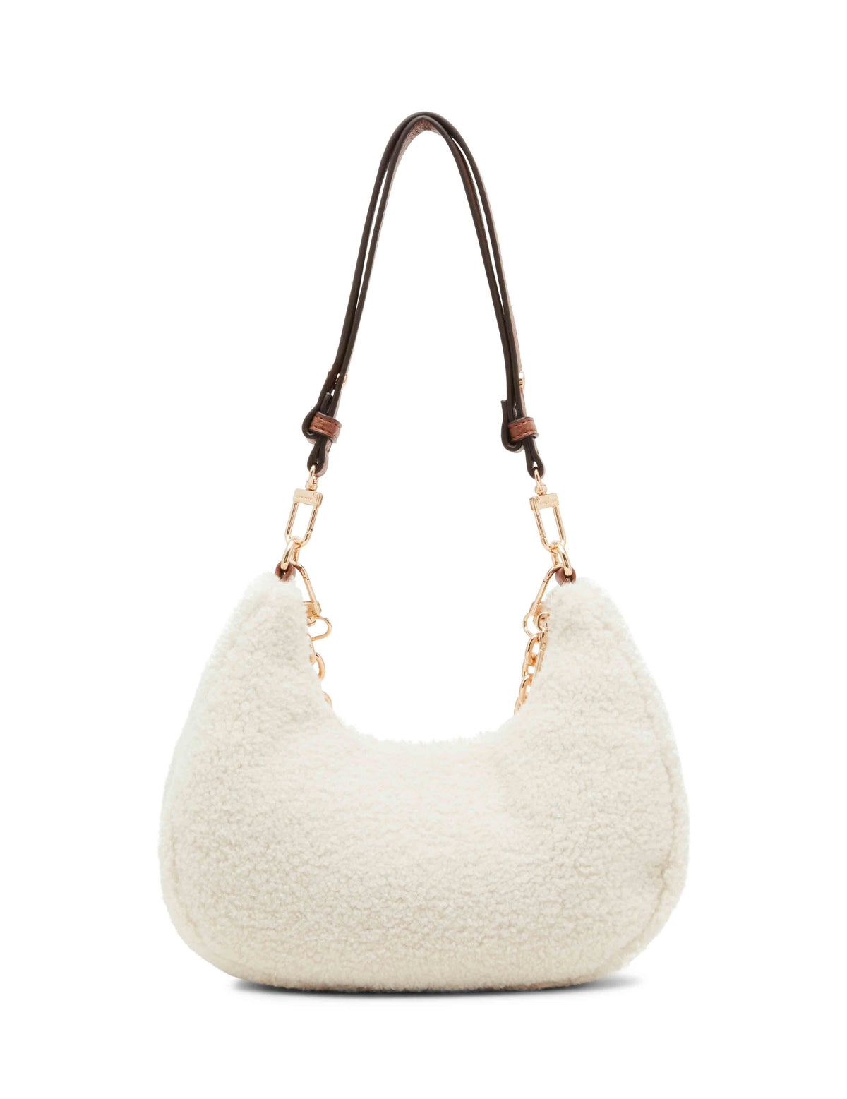 Anne Klein  All Over Sherpa Crescent Shoulder Bag