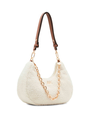 Anne Klein  All Over Sherpa Crescent Shoulder Bag