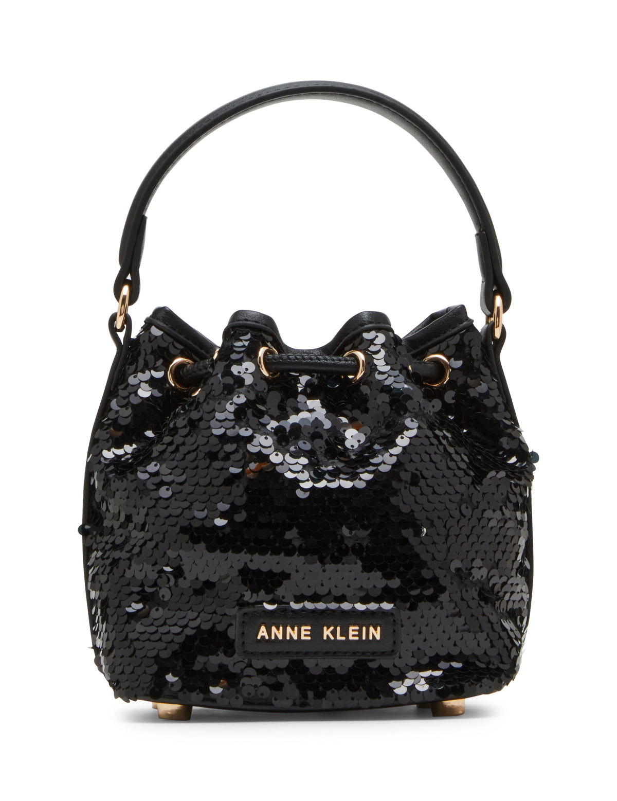 Anne Klein Sequin Top Handle Bucket Bag