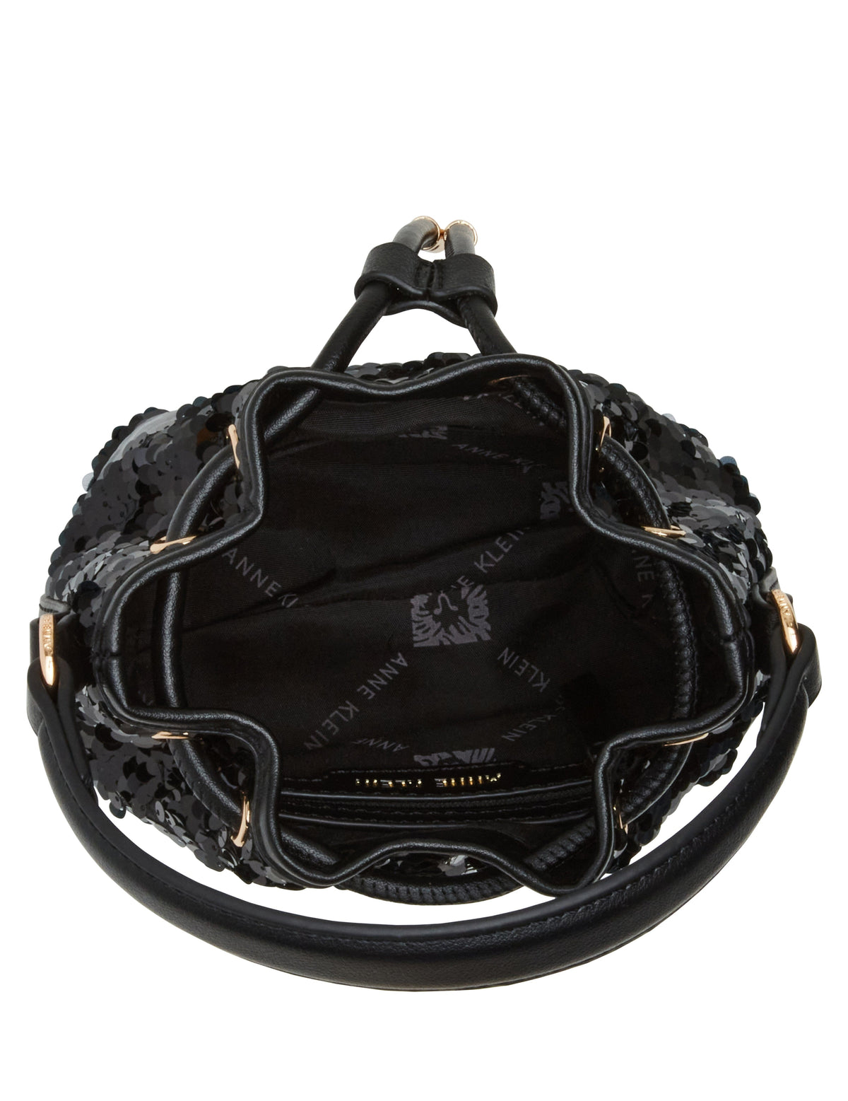 Anne Klein Sequin Top Handle Bucket Bag