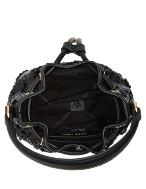 Anne Klein Sequin Top Handle Bucket Bag