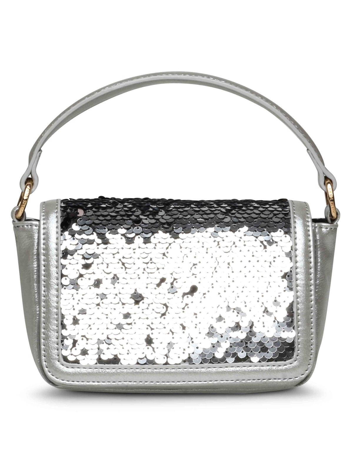 Anne Klein Silver/ Silver Sequin Mini Flap Crossbody