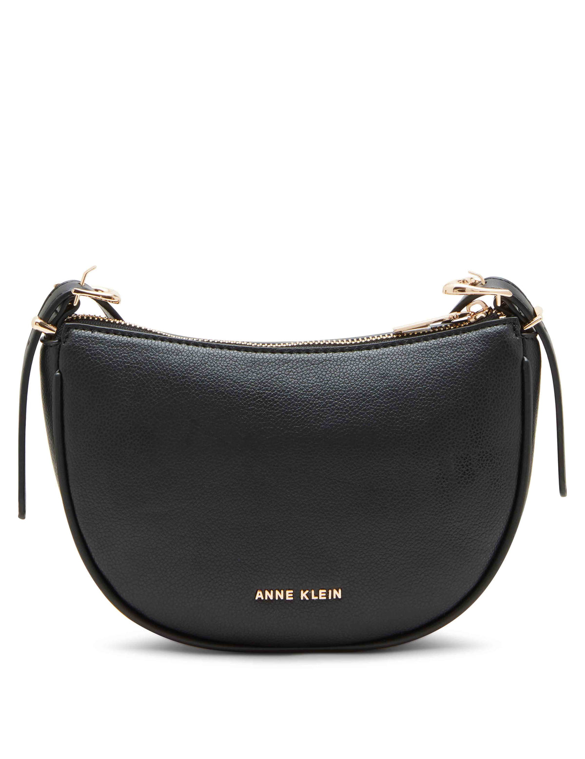 Anne Klein Sculpted buckle half moon crossbody