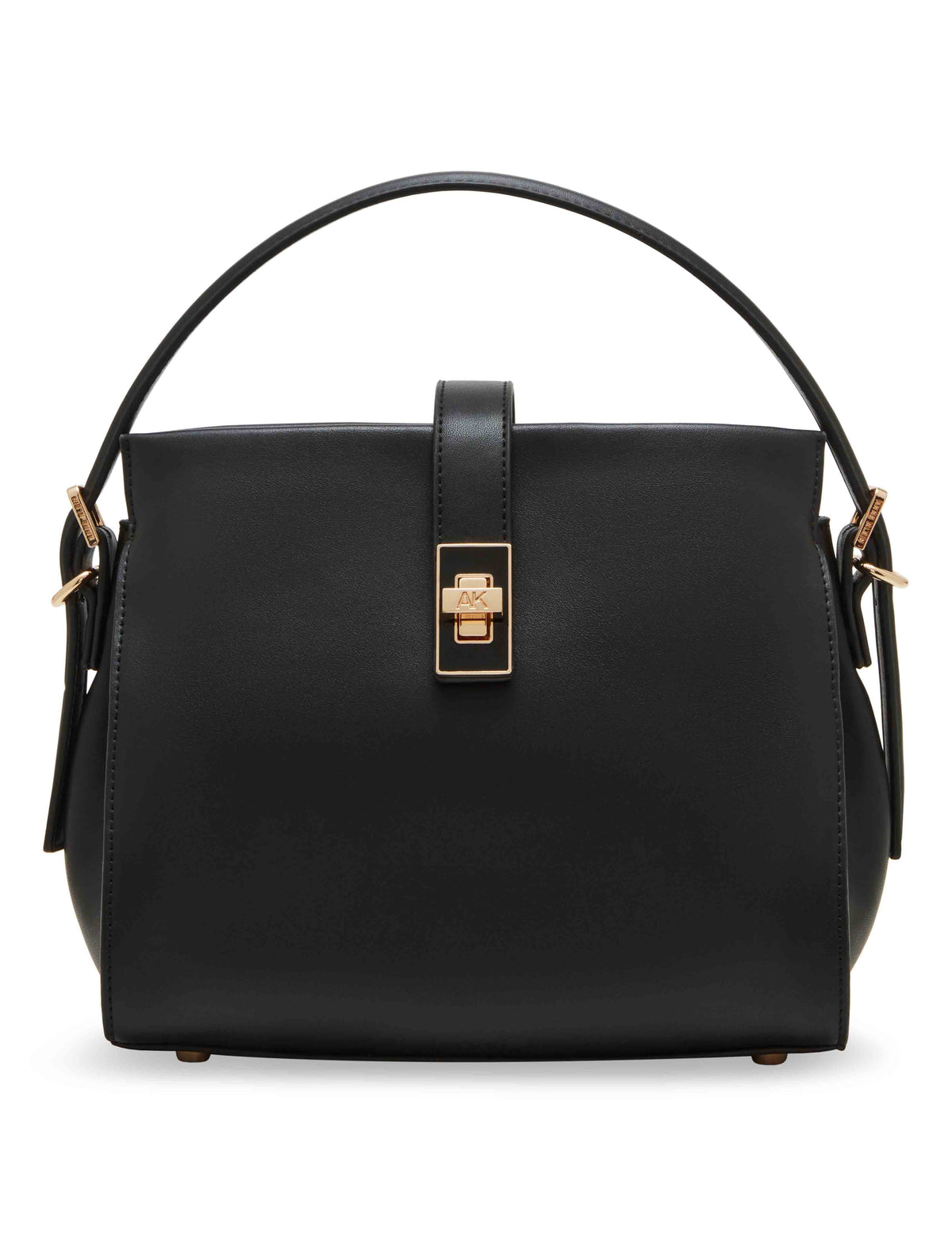 Anne Klein Black Structured Satchel &amp; Strap