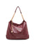 Anne Klein Cherry Lacquer Soft stitched quilted hobo with chain strap