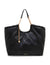 Anne Klein Black Large stitched quilted tote with chain strap