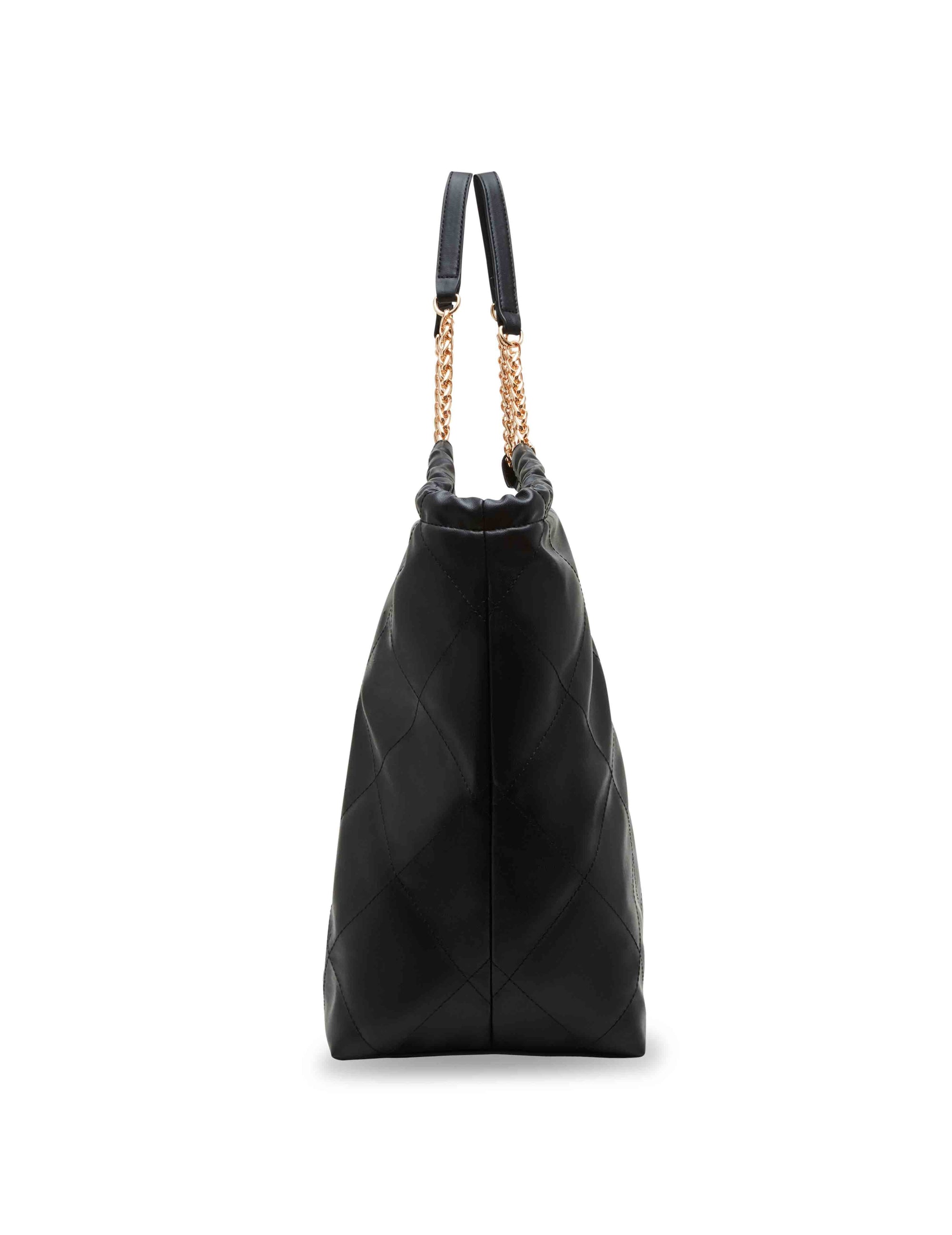 Large stitched quilted tote with chain strap Anne Klein