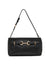 Anne Klein Black East west Crystal horsebit shoulder bag