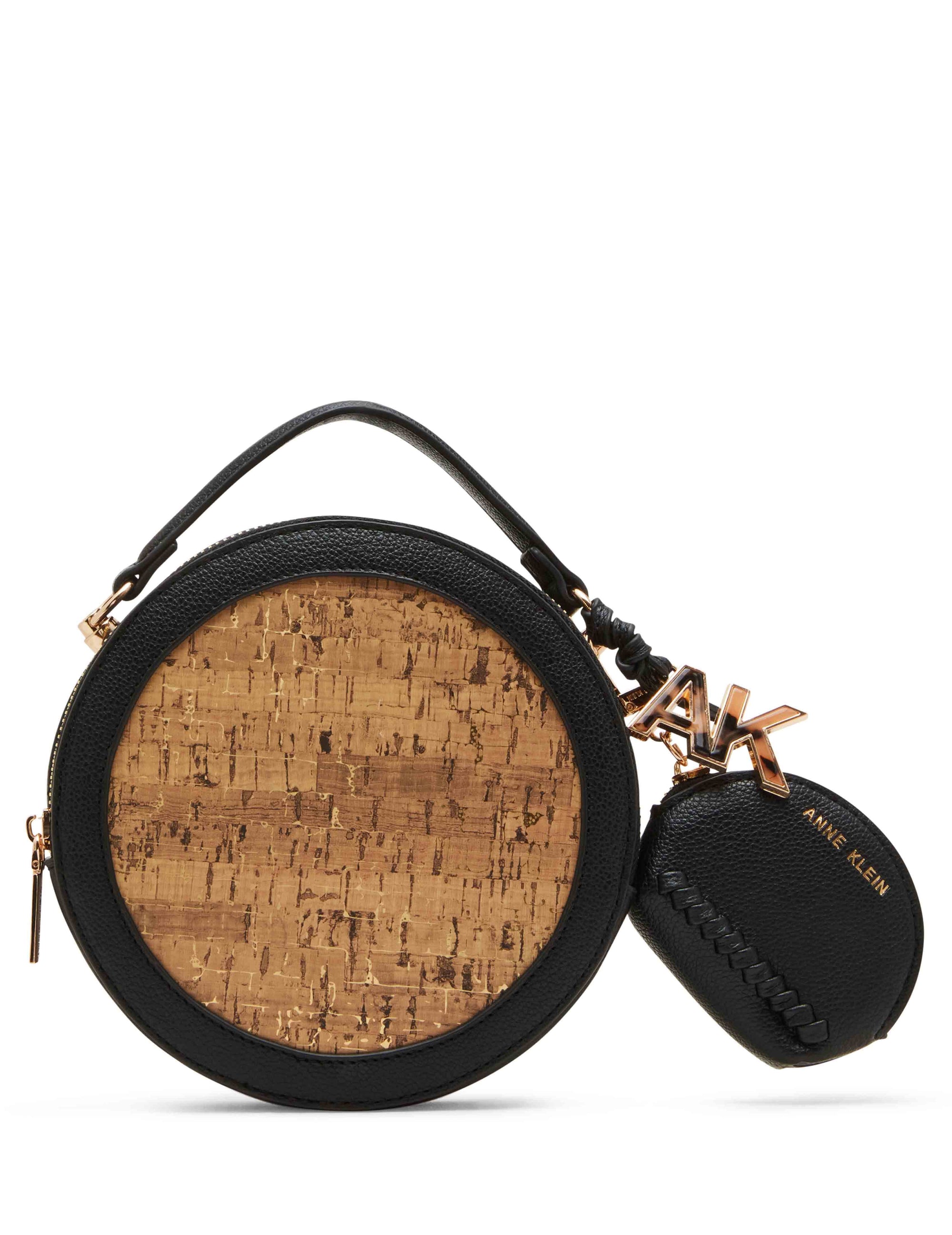 Cork Circle Bag with Convertible Strap Anne Klein