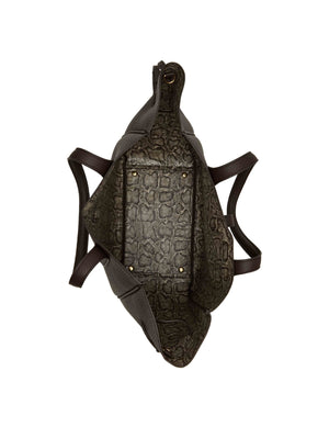 Anne Klein Large Sculpted Plaque Tote with Pouch