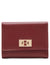 Anne Klein Bordeaux Medium Flap Wallet With Enamel Turn Lock