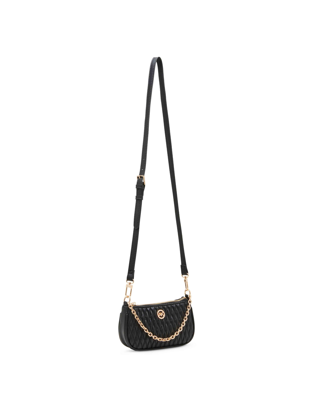 Anne Klein  Mini Ruched Crossbody With Chain Swag