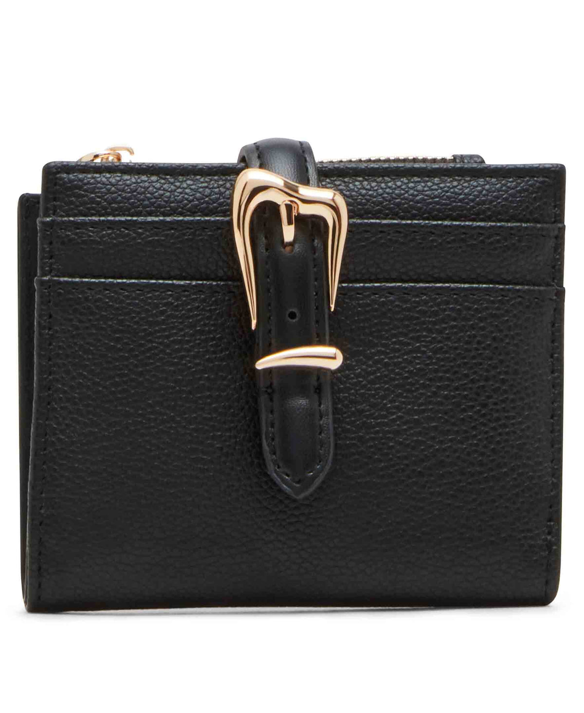 Anne Klein Black Sculpted Buckle Small Wallet