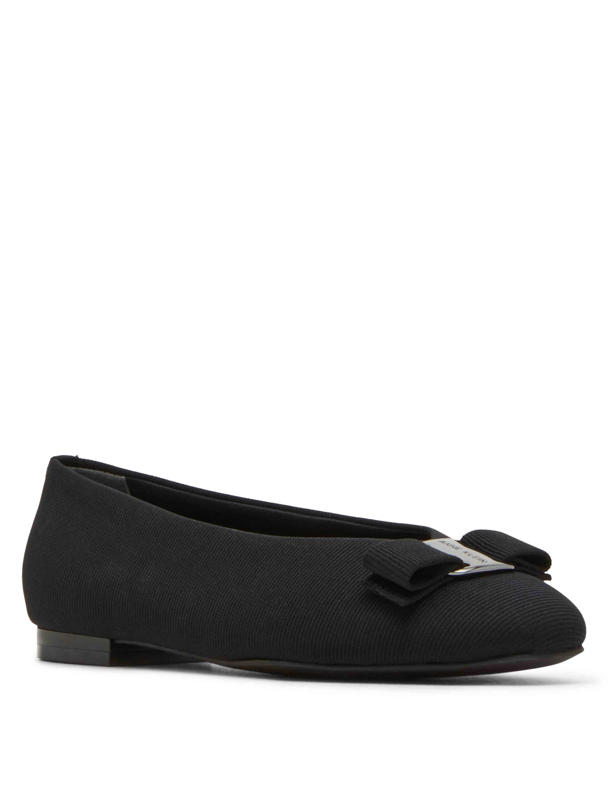 Anne Klein Black Stretch Willow Ballet Flat