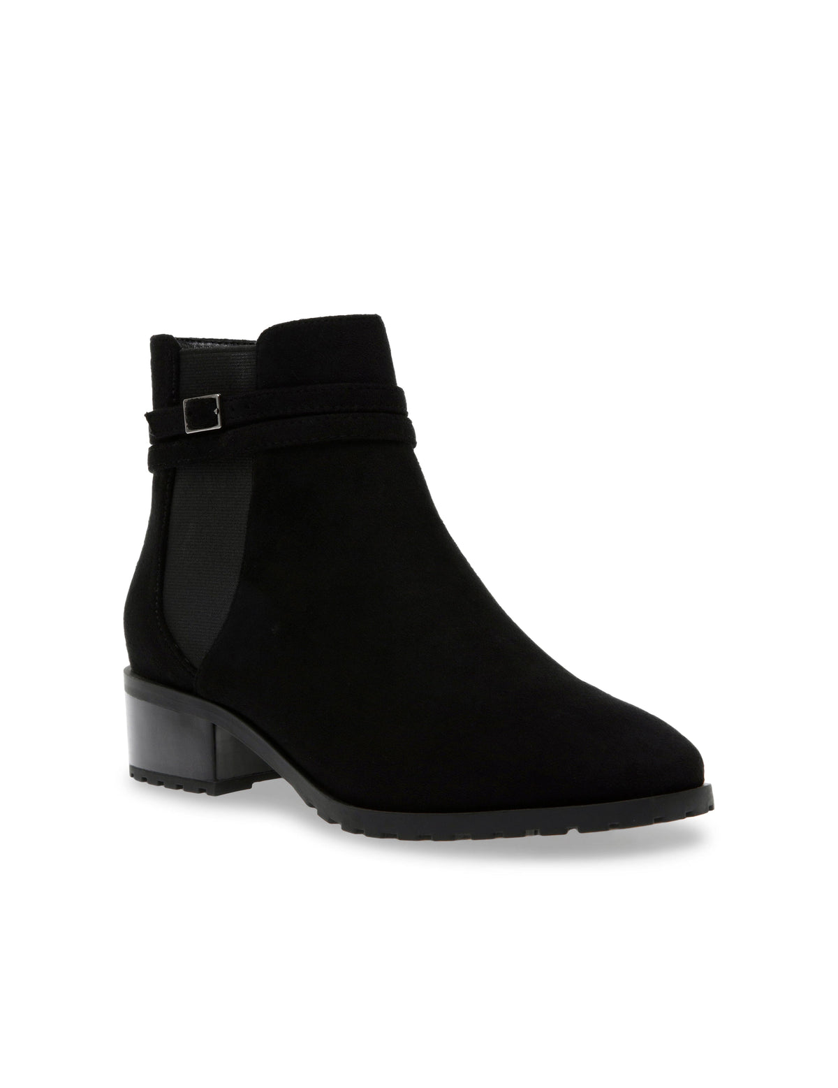 Anne Klein Black Suede Cayla Boot - Clearance