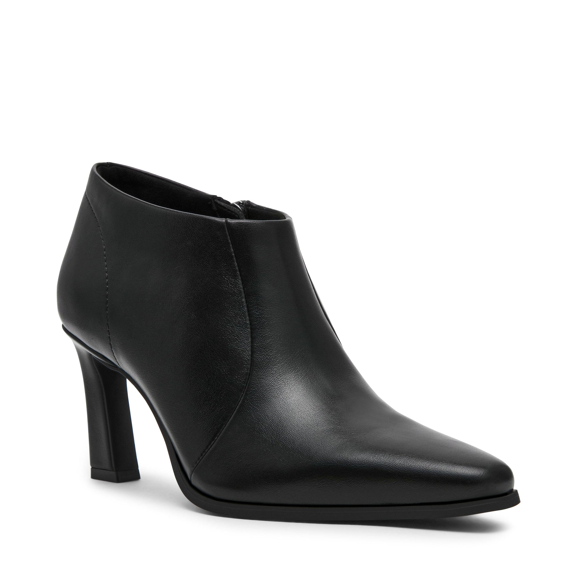 Anne Klein Black Smooth Crush Dress Bootie