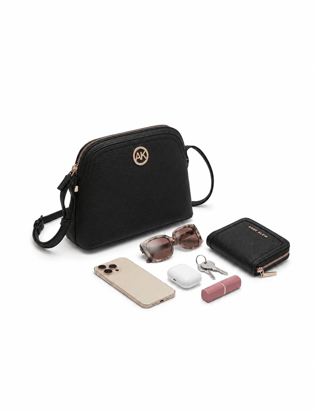 Anne Klein Dome Crossbody With Detachable Card Case