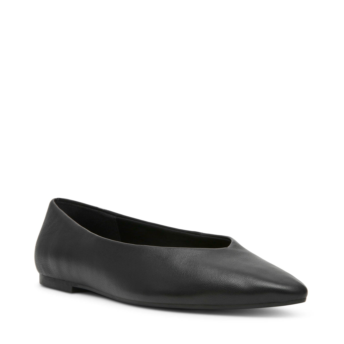 Anne Klein Black Nappa Dakota Suede Flat