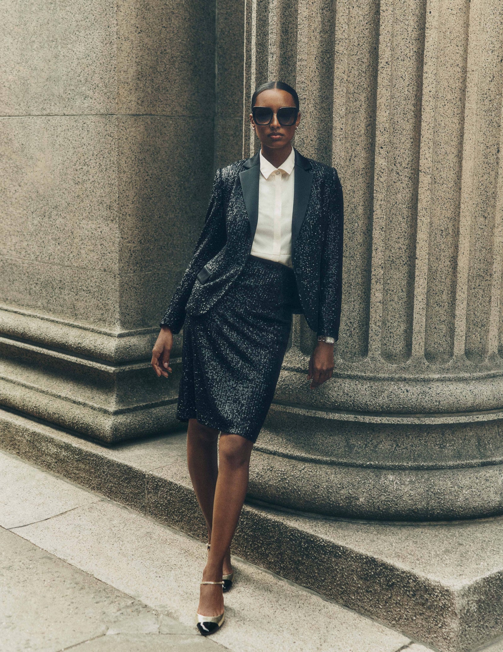Calvin Klein Women's One-Button Patch Pocket Blazer & Pencil Skirt - Macy's