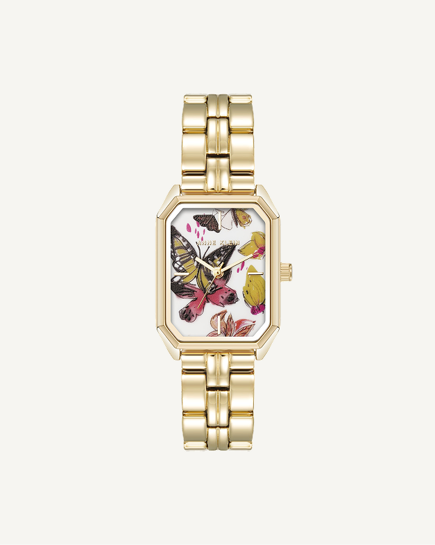 Playful artistry meets polished sophistication in this standout bracelet watch. Featuring an expressive nature-inspired dial, it adds a chic and modern touch to any jewelry collection.